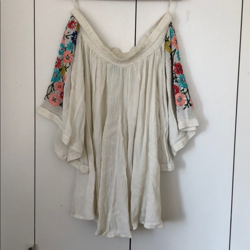 Judith March Off the Shoulder Embroidered Top